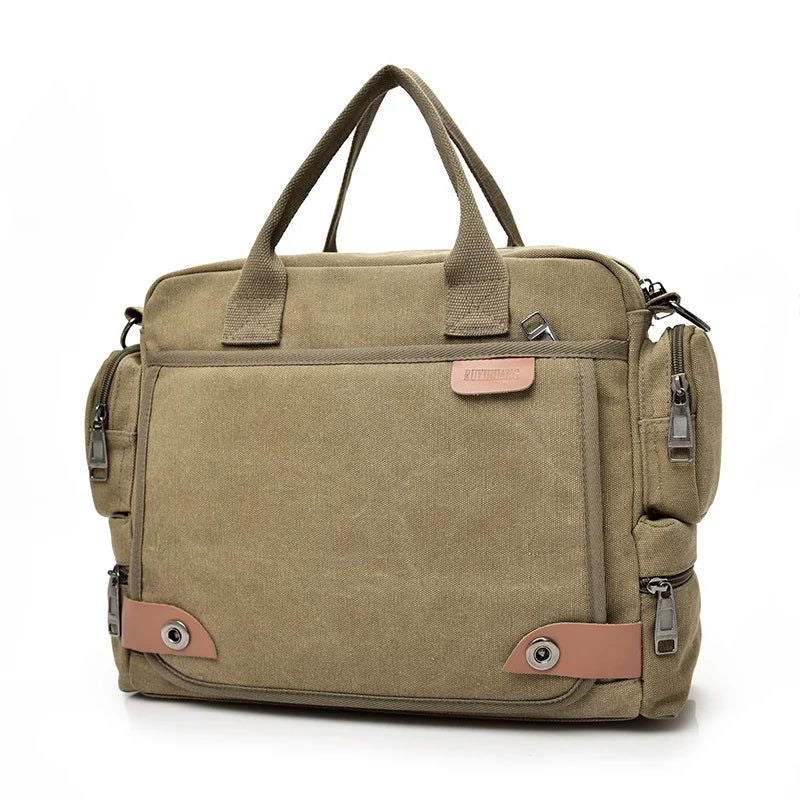 Brand Men Crossbody Bags Male Canvas Shoulder Bags Boy Messenger Bags Man Handbags for Travel Casual Large Satchel Grey - Slobuy