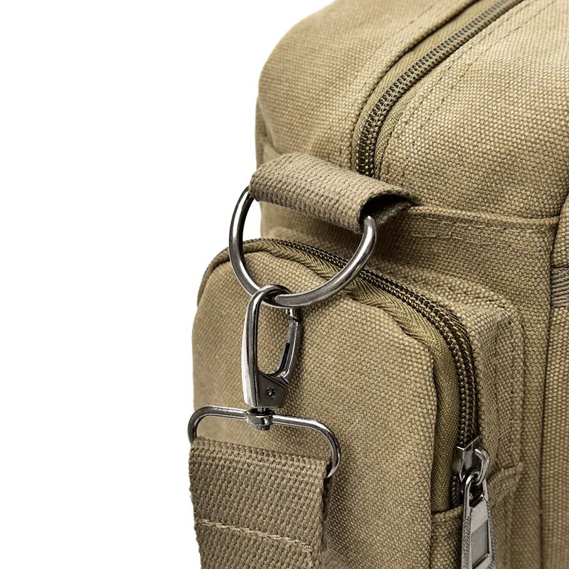 Brand Men Crossbody Bags Male Canvas Shoulder Bags Boy Messenger Bags Man Handbags for Travel Casual Large Satchel Grey - Slobuy