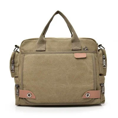 Brand Men Crossbody Bags Male Canvas Shoulder Bags Boy Messenger Bags Man Handbags for Travel Casual Large Satchel Grey - Slobuy