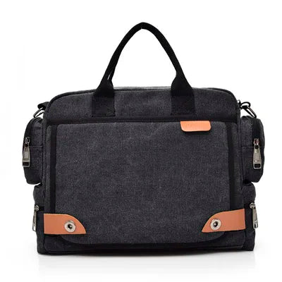 Brand Men Crossbody Bags Male Canvas Shoulder Bags Boy Messenger Bags Man Handbags for Travel Casual Large Satchel Grey - Slobuy