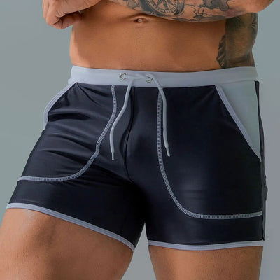 Brand Men's Swimwear Trunks Outdoors Sexy Summer Stretch Beach Surfing Swim Sports suit Shorts Men Swimsuit Swimming Pants - Slobuy