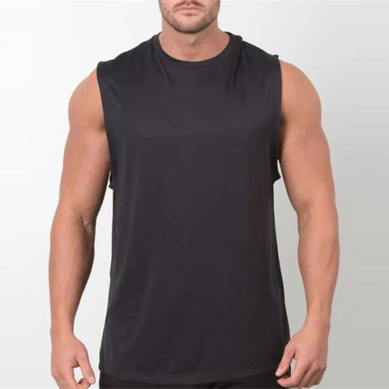 Brand New Plain Tank Top Men Bodybuilding singlet Gym Stringer Sleeveless Shirt Blank Fitness Clothing Sportwear Muscle Vest - Slobuy