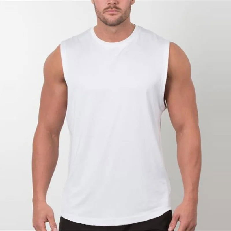 Brand New Plain Tank Top Men Bodybuilding singlet Gym Stringer Sleeveless Shirt Blank Fitness Clothing Sportwear Muscle Vest - Slobuy