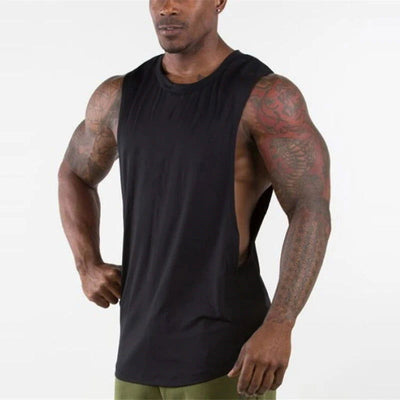 Brand New Plain Tank Top Men Gyms Stringer Sleeveless Shirt Open Sides Blank Fitness Clothing Cotton Sportwear Muscle Vest - Slobuy