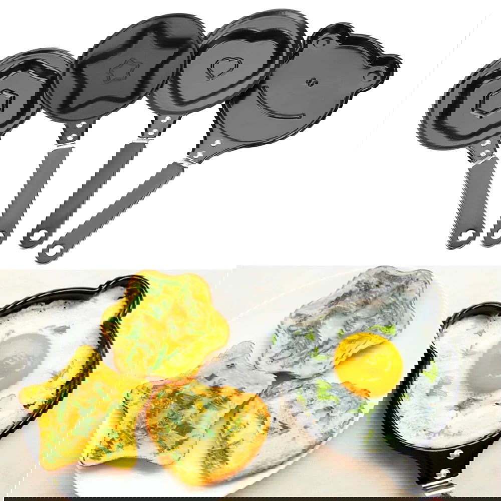 Breakfast Egg Frying Pot Egg Mold Pan Flip Omelette Mold Non-Stick Frying Pan Pancake Maker Kitchen Tools Mini - Slobuy