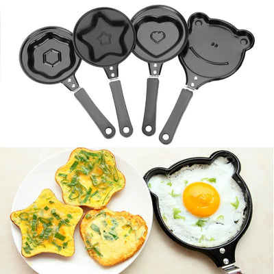 Breakfast Egg Frying Pot Egg Mold Pan Flip Omelette Mold Non-Stick Frying Pan Pancake Maker Kitchen Tools Mini - Slobuy