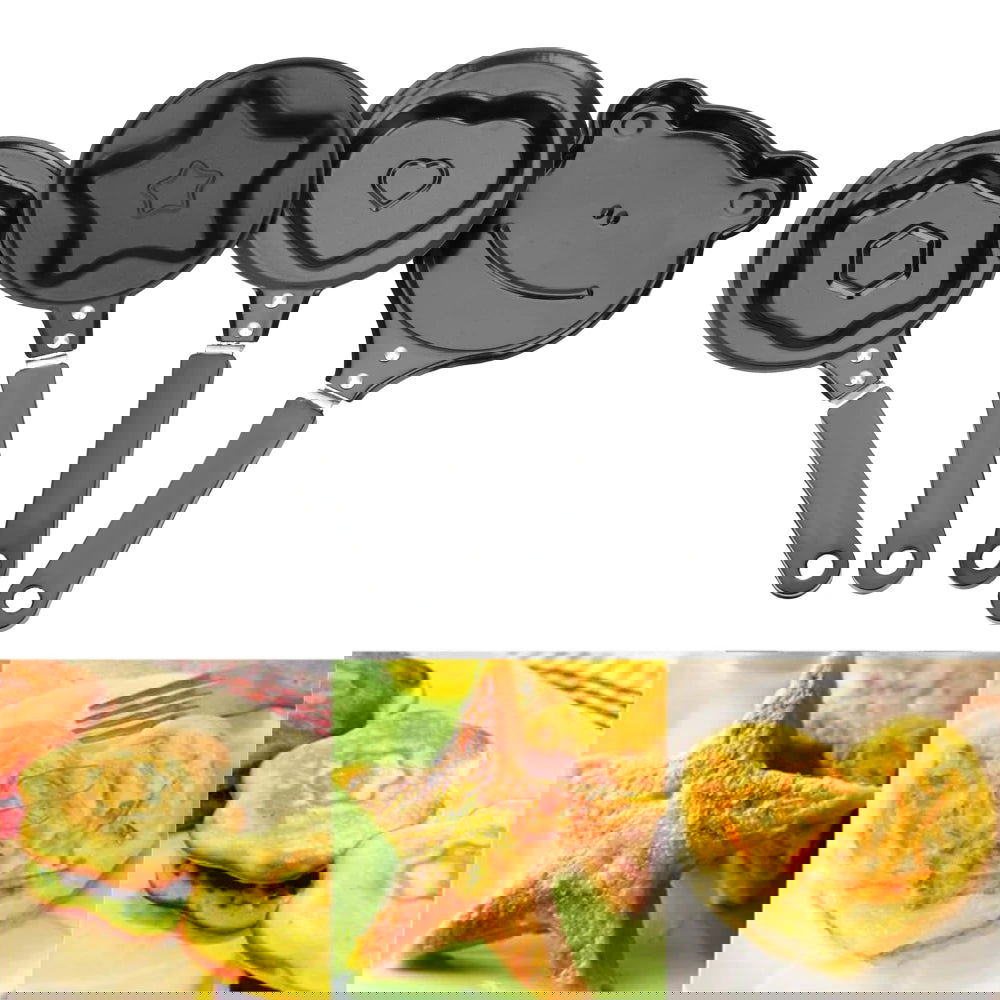 Breakfast Egg Frying Pot Egg Mold Pan Flip Omelette Mold Non-Stick Frying Pan Pancake Maker Kitchen Tools Mini - Slobuy