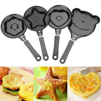 Breakfast Egg Frying Pot Egg Mold Pan Flip Omelette Mold Non-Stick Frying Pan Pancake Maker Kitchen Tools Mini - Slobuy
