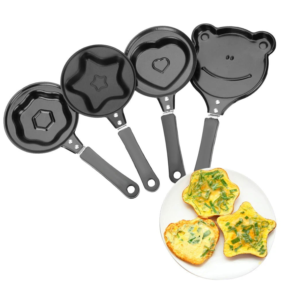 Breakfast Egg Frying Pot Egg Mold Pan Flip Omelette Mold Non-Stick Frying Pan Pancake Maker Kitchen Tools Mini - Slobuy