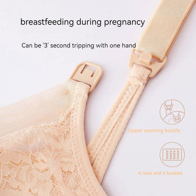 Breastfeeding Bra Summer Breastfeeding Thin Pregnant Women's Underwear Pregnancy Bra Ultra Thin Wrapped Anti Sagging Promotion - Slobuy