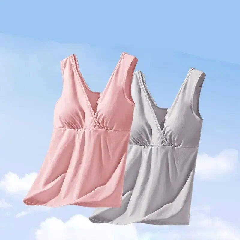 Breastfeeding Vest Modal Maternity Tanks Nursing Bra Nurse Tanks for Pregnant Women Pregnancy Feeding Clothing - Slobuy