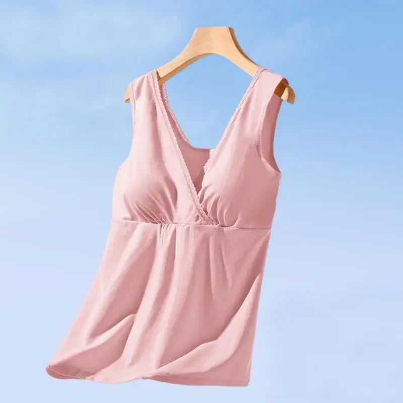 Breastfeeding Vest Modal Maternity Tanks Nursing Bra Nurse Tanks for Pregnant Women Pregnancy Feeding Clothing - Slobuy