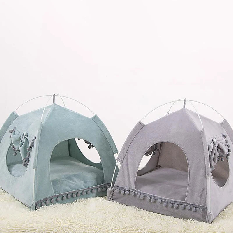 Breathable Cat Dog Litter Tent Kennel Foldable Universal Indoor Teepee Pet House Breathable Puppy Tent Bed Dog Supplies - Slobuy