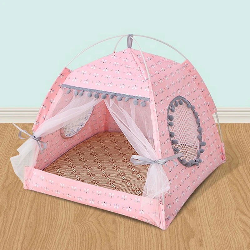 Breathable Cat Dog Litter Tent Kennel Foldable Universal Indoor Teepee Pet House Breathable Puppy Tent Bed Dog Supplies - Slobuy