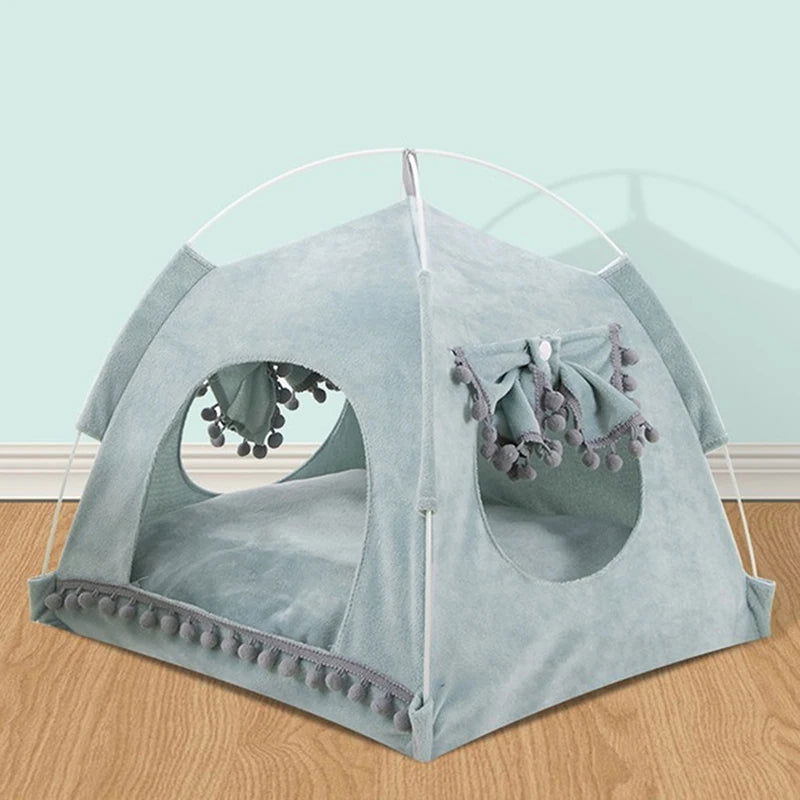 Breathable Cat Dog Litter Tent Kennel Foldable Universal Indoor Teepee Pet House Breathable Puppy Tent Bed Dog Supplies - Slobuy