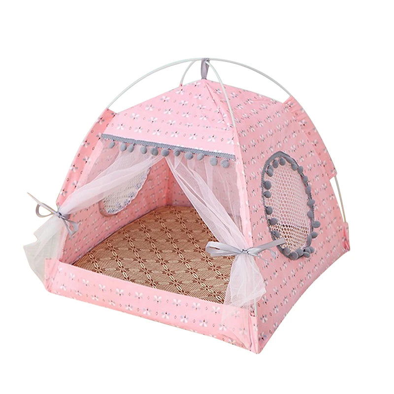 Breathable Cat Dog Litter Tent Kennel Foldable Universal Indoor Teepee Pet House Breathable Puppy Tent Bed Dog Supplies - Slobuy