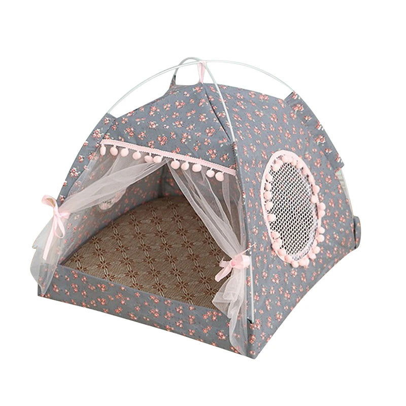 Breathable Cat Dog Litter Tent Kennel Foldable Universal Indoor Teepee Pet House Breathable Puppy Tent Bed Dog Supplies - Slobuy