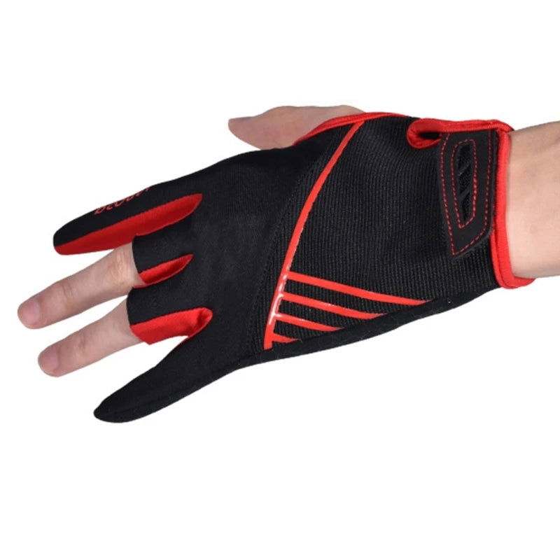Breathable Elastic Bowling Gloves Half Finger Instrument Sports Gloves Mittens Grip Protective Gloves Bowling supplies - Slobuy