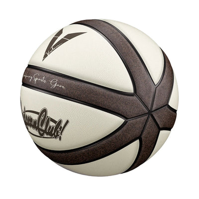Brown Beige PU Game Basketball Official Size 7 Professional Basketball with 4 Layers Outdoor Durable Ball - Slobuy