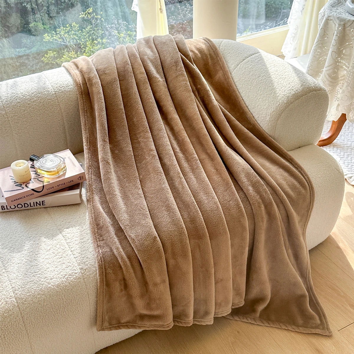 Bucephalus Flannel Throw Blankets, Fuzzy Super Soft Comfy and Cozy Luxury Flannel Throw Blankets for Couch Sofa,Black Gray Khaki - Slobuy