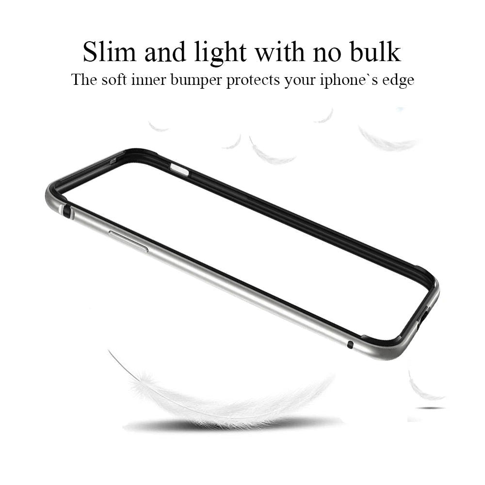 Bumper Case For iPhone 15 14 Plus 13 12 Mini 11 Pro Max 12Pro 11Pro 14pro XR Luxury Aluminum Metal Phone Blue Black Accessories - Slobuy