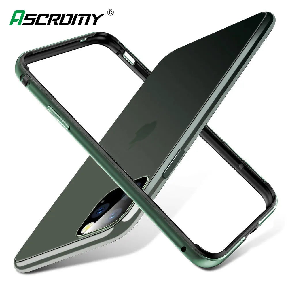 Bumper Case For iPhone 15 14 Plus 13 12 Mini 11 Pro Max 12Pro 11Pro 14pro XR Luxury Aluminum Metal Phone Blue Black Accessories - Slobuy