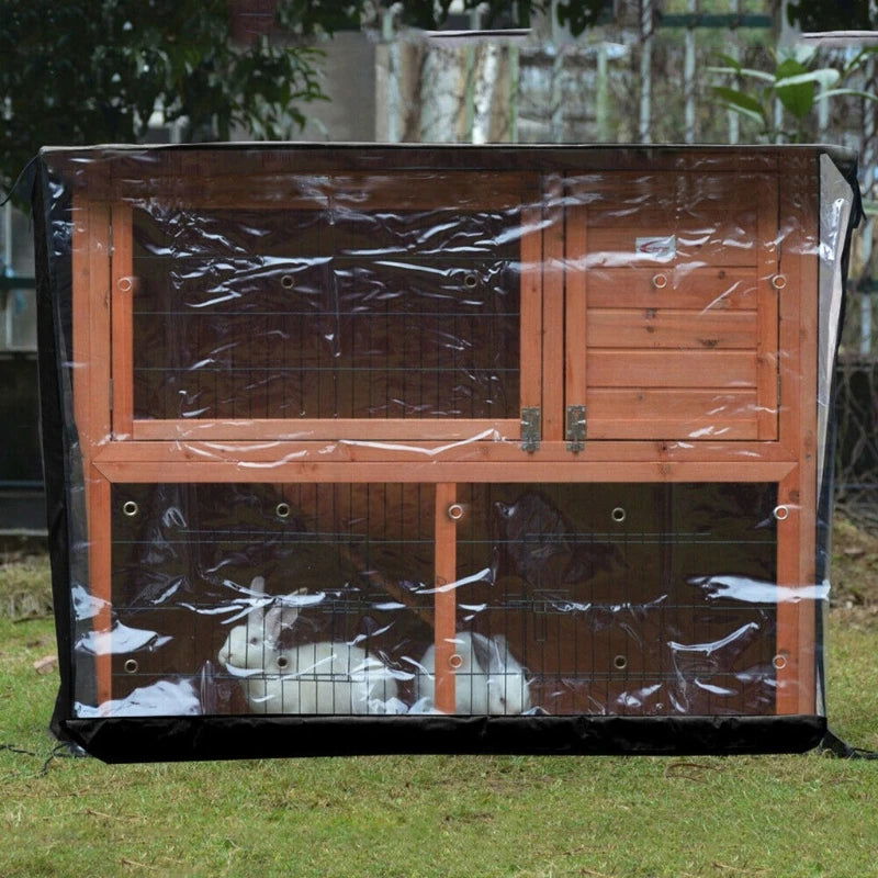 Bunny Rabbit Hutch Cover for Winter Garden Outdoor Waterproof Small Animal Cage Crate Cover UV Resistant Heavy Duty Pets - Slobuy