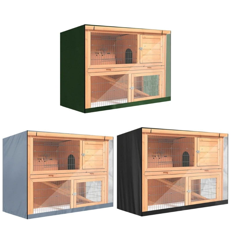 Bunny Rabbit Hutch Cover for Winter Garden Outdoor Waterproof Small Animal Cage Crate Cover UV Resistant Heavy Duty Pets - Slobuy
