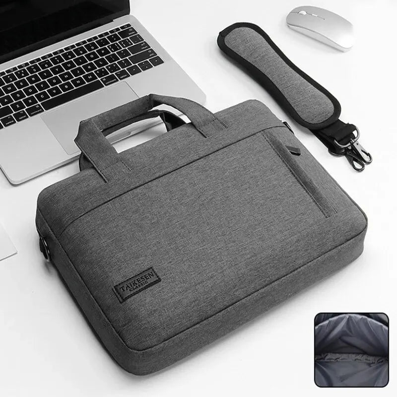 Business Laptop Bag Case Shoulder Tote Bag Notebook Bag Briefcase For 13 15 17 Inch Macbook Air Pro HP Huawei Asus Dell - Slobuy