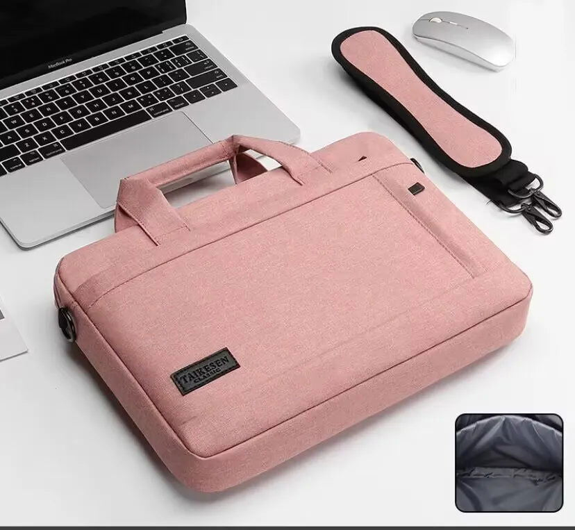 Business Laptop Bag Case Shoulder Tote Bag Notebook Bag Briefcase For 13 15 17 Inch Macbook Air Pro HP Huawei Asus Dell - Slobuy