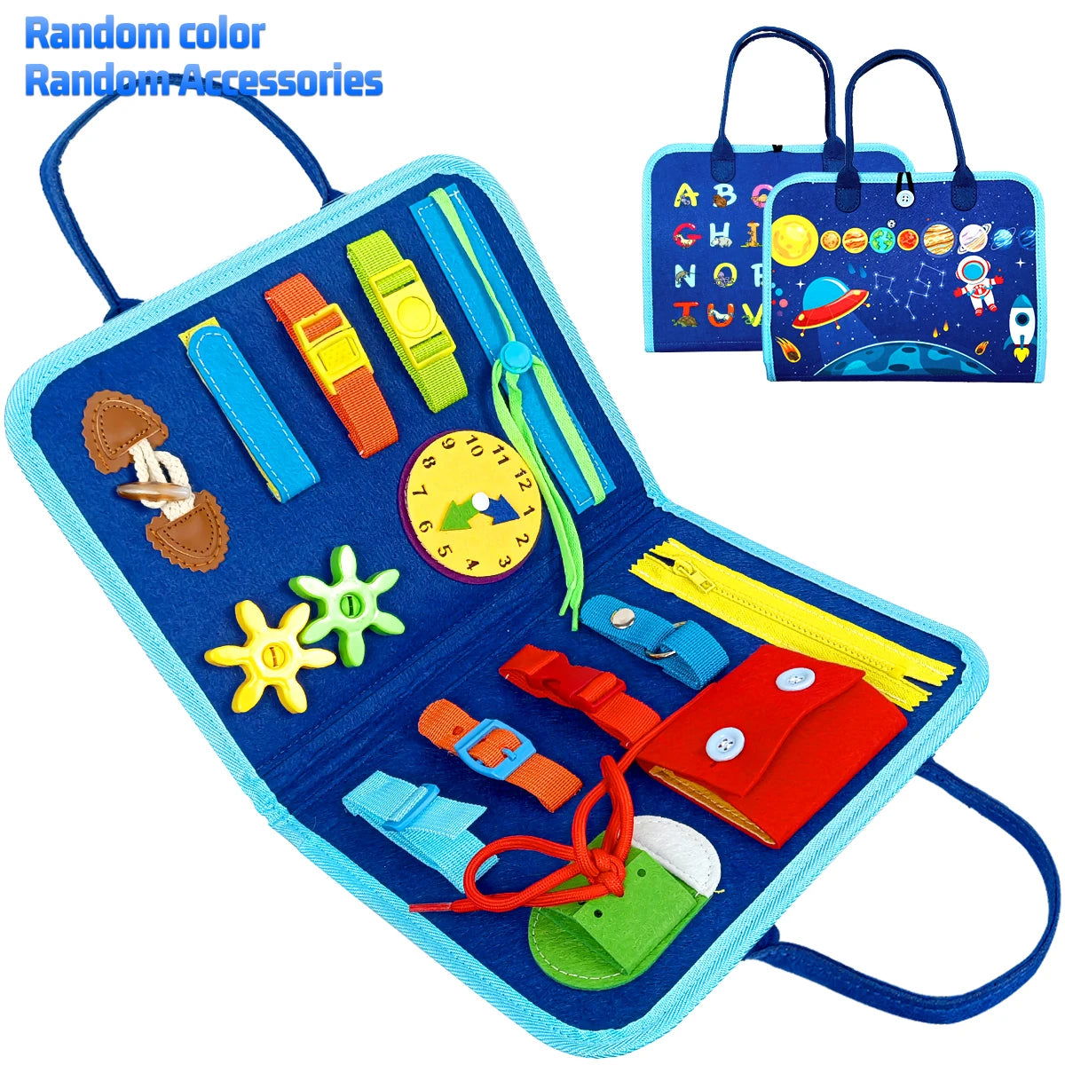 Busy Board Montessori Toys for Toddlers Sensory Toy Preschool Learning Educational Travel Activities For Boys Fine Motor Skills - Slobuy