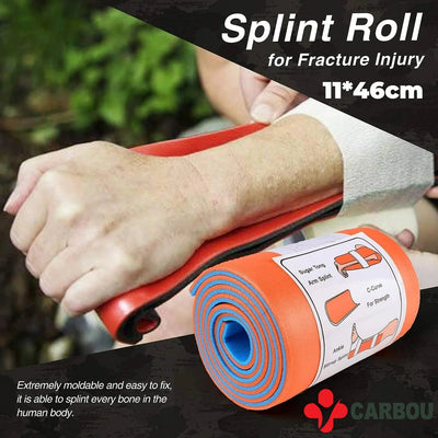 CARBOU First Aid Universal Aluminum Splint Roll Medical Survival Polymer For Fixture Bone Emergency Kit Outdoor Travel - Slobuy