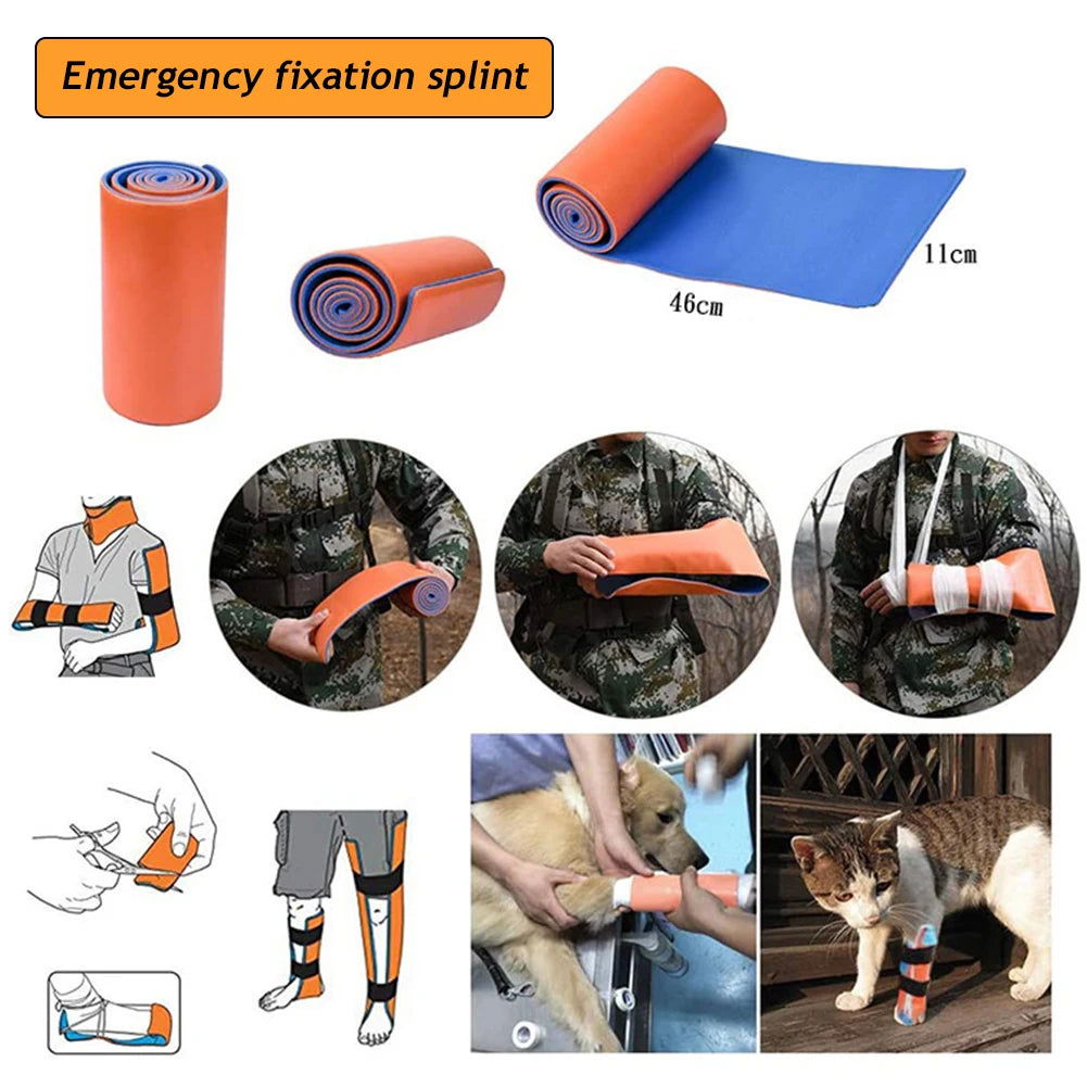 CARBOU First Aid Universal Aluminum Splint Roll Medical Survival Polymer For Fixture Bone Emergency Kit Outdoor Travel - Slobuy
