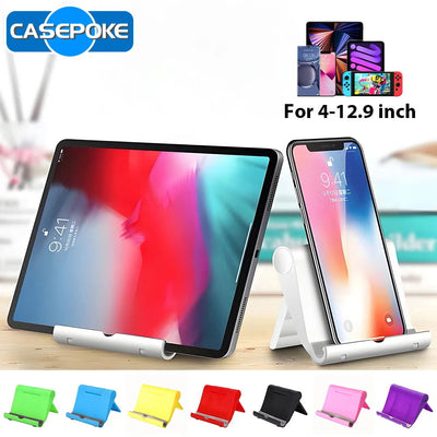 CASEPOKE Desktops Holder for Apple Samsung Xiaomi Lenovo Phone Adjustable Tablet Stand for iPad Accessories Folding Bracket - Slobuy