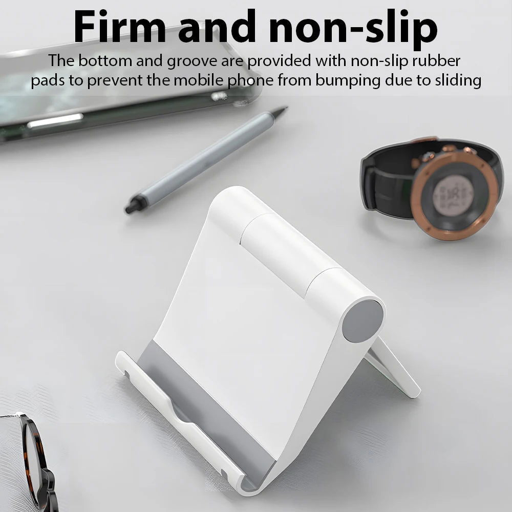 CASEPOKE Desktops Holder for Apple Samsung Xiaomi Lenovo Phone Adjustable Tablet Stand for iPad Accessories Folding Bracket - Slobuy