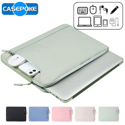 CASEPOKE Laptop Sleeve Case 13.3 14.6 15.6 Inch Notebook Bag Tablet Waterproof Case For MacBook Air Pro Lenovo Hp Dell Men Women - Slobuy