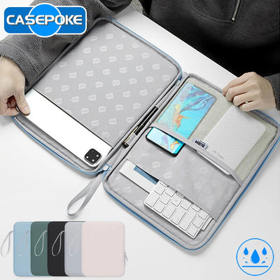CASEPOKE Tablet Bag 9-13 inch for iPad Accessories Handbag Case for Samsung Lenovo Huawei Xiaomi Sleeve Bag Cover Multi Pockets - Slobuy