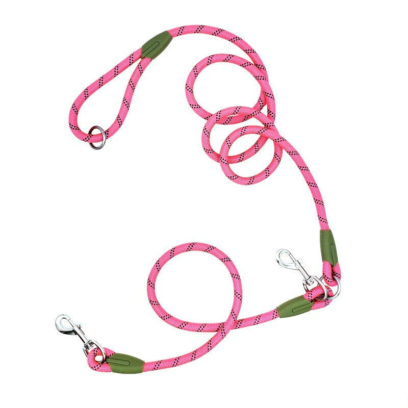 CAWAYI KENNEL Reflective Nylon Leashes Pet Dogs Chain Traction Rope Leads for Running Free Hands Rope Chain for Small Large Dogs - Slobuy