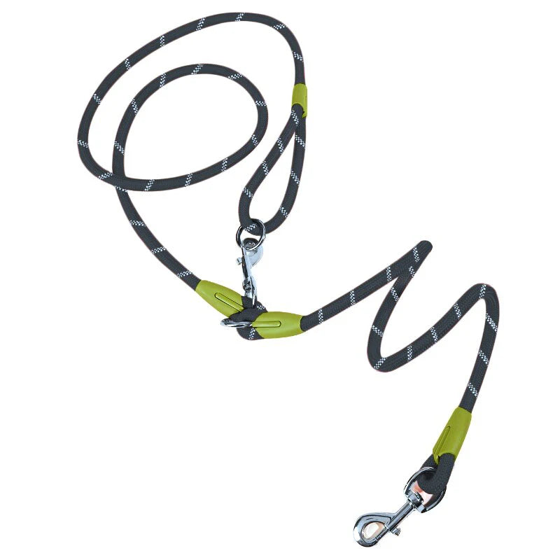 CAWAYI KENNEL Reflective Nylon Leashes Pet Dogs Chain Traction Rope Leads for Running Free Hands Rope Chain for Small Large Dogs - Slobuy