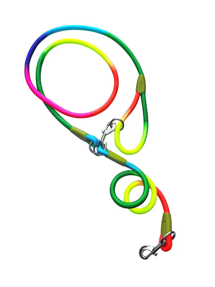 CAWAYI KENNEL Reflective Nylon Leashes Pet Dogs Chain Traction Rope Leads for Running Free Hands Rope Chain for Small Large Dogs - Slobuy