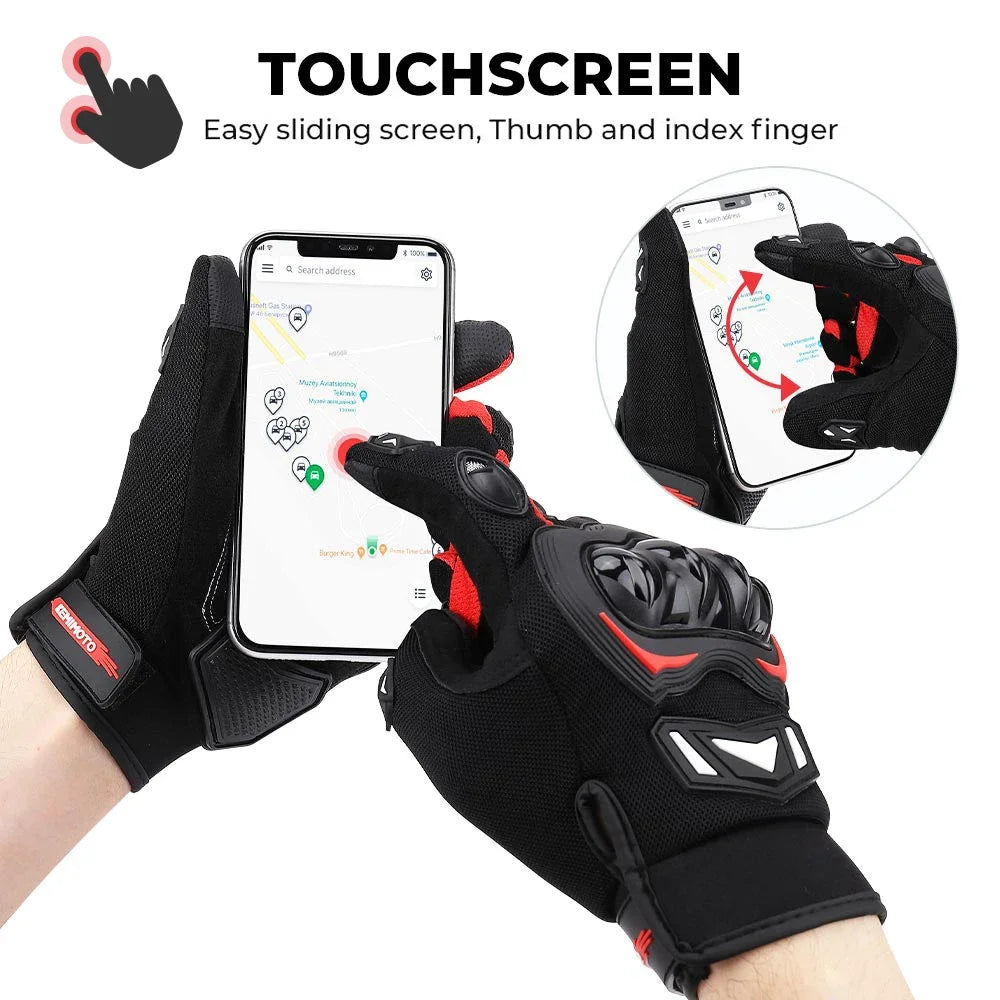 CE Motorcycle Gloves Summer Riding Gloves Hard Knuckle Touchscreen Motorbike Tactical Gloves For Dirt Bike Motocross ATV UTV - Slobuy