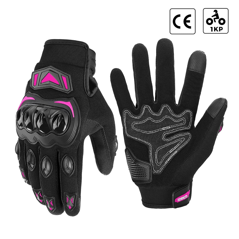 CE Motorcycle Gloves Summer Riding Gloves Hard Knuckle Touchscreen Motorbike Tactical Gloves For Dirt Bike Motocross ATV UTV - Slobuy