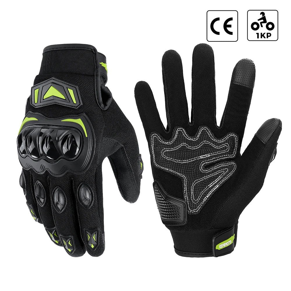 CE Motorcycle Gloves Summer Riding Gloves Hard Knuckle Touchscreen Motorbike Tactical Gloves For Dirt Bike Motocross ATV UTV - Slobuy
