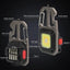COB Keychain Work Light with Battery Display 8Mode Rechargeable High Lumens Portable LED Light for Camping Hiking Running - Slobuy