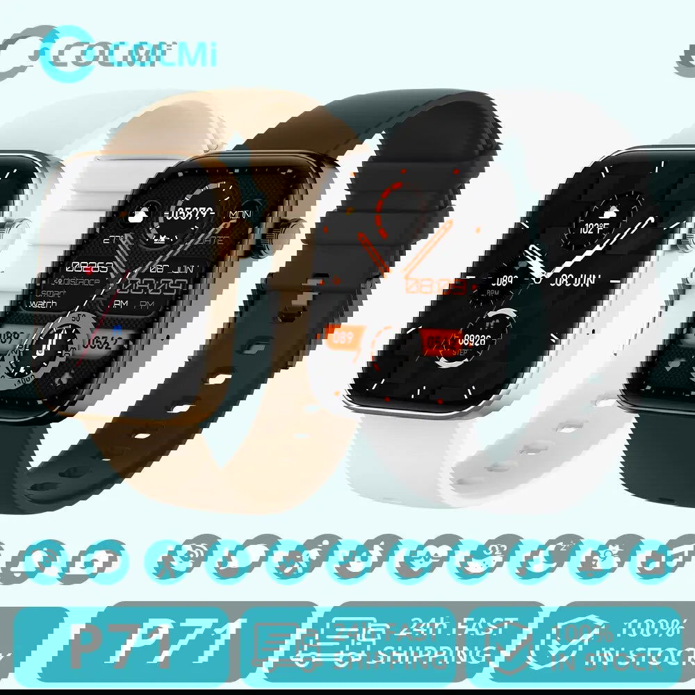 COLMI P71 Voice Calling Smartwatch Men Health Monitoring IP68 Waterproof Smart Notifications Voice Assistant Smart Watch Women - Slobuy