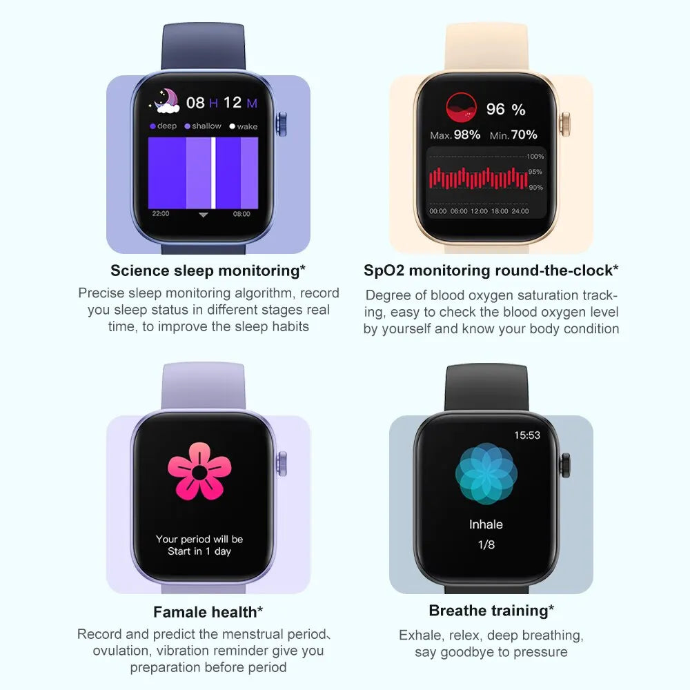 COLMI P71 Voice Calling Smartwatch Men Health Monitoring IP68 Waterproof Smart Notifications Voice Assistant Smart Watch Women - Slobuy