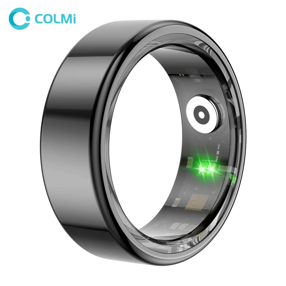 COLMI R02 Smart Ring Military Grade Titanium Steel Shell Health Monitoring IP68 & 3ATM Waterproof Multi-sport Modes - Slobuy