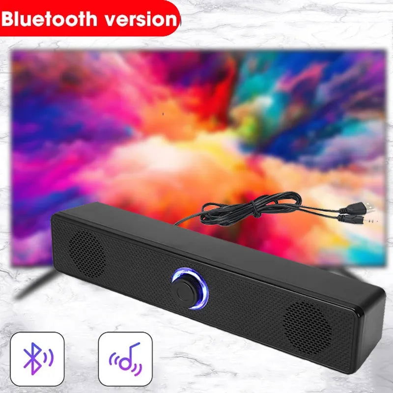 COOMAER Bluetooth 4D Surround Speaker Home Theater Sound System Computer Soundbar For TV Subwoofer Wired Stereo Strong Bass - Slobuy