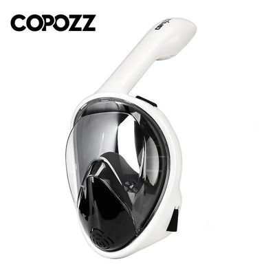 COPOZZ Professional Snorkeling Diving Mask Underwater Scuba Full Face Snorkel Mask Anti Fog Goggles for Adult Swimming Equipment - Slobuy
