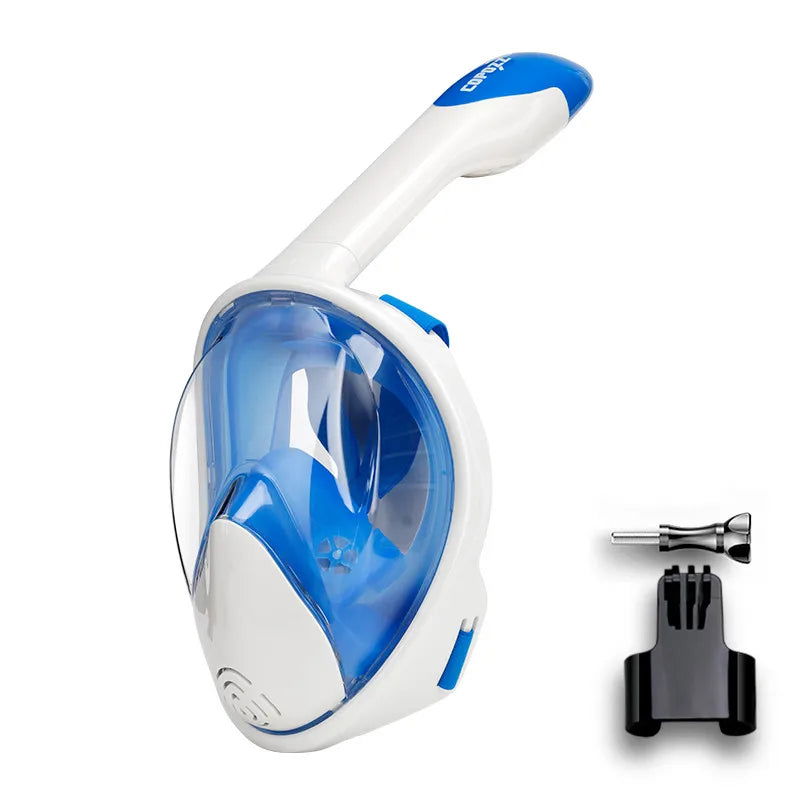 COPOZZ Professional Snorkeling Diving Mask Underwater Scuba Full Face Snorkel Mask Anti Fog Goggles for Adult Swimming Equipment - Slobuy